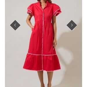 Sugarlips Red Midi Dress